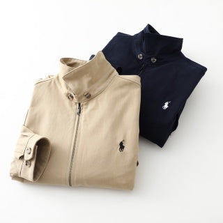 Ralph Lauren Outerwear Oversized Cotton Vintage Zip Jacket