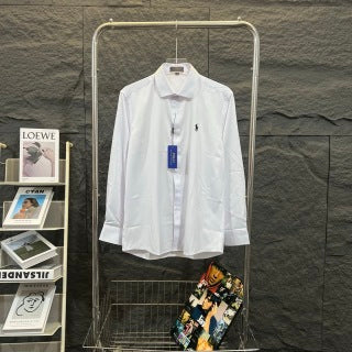 Ralph Lauren Shirt Satin Classic Button Down Long Sleeve Shirt