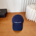 Ralph Lauren Hat Navy Embroidered Wordmark Curved Brim Cap