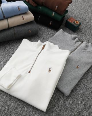 Ralph Lauren Sweatshirt Color Pony Embroidered Half-Zip Pullover