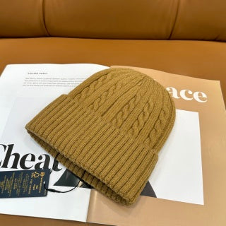 Ralph Lauren Hat Golden Camel Side Pony Ribbed Cuff Beanie
