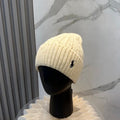Ralph Lauren Hat Warm Ivory Side Pony Ribbed Knit Beanie