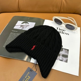 Ralph Lauren Hat Contrast Pony Ribbed Knit Beanie