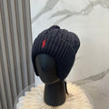 Ralph Lauren Hat Graphite Navy Red Pony Cable Rib Beanie