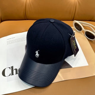 Ralph Lauren Hat Navy Curved-Brim Pony Baseball Cap