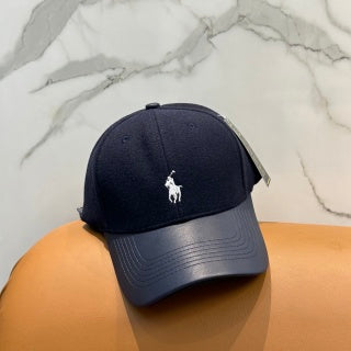 Ralph Lauren Hat Navy Curved-Brim Pony Baseball Cap