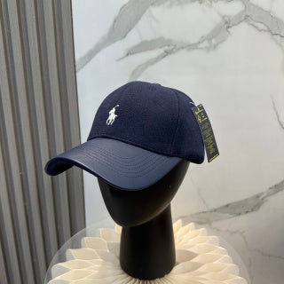 Ralph Lauren Hat Navy Curved-Brim Pony Baseball Cap