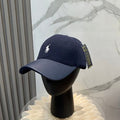 Ralph Lauren Hat Navy Curved-Brim Pony Baseball Cap