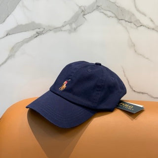 Ralph Lauren Hat Navy Multicolor Pony Curved-Brim Baseball Cap