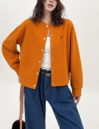 Ralph Lauren Classic Outerwear Embroidered Cardigan Jacket