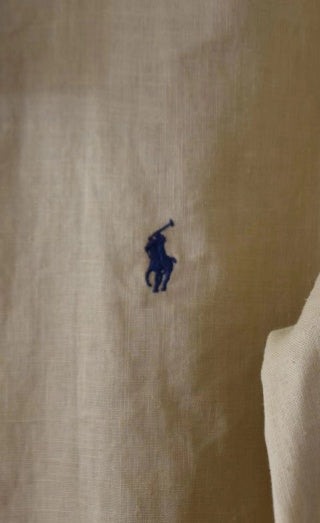 Ralph Lauren Shirt Classic Linen Button Down Long Sleeve Shirt