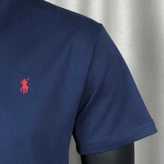 Ralph Lauren T-shirt Navy Red Pony Embroidered Cotton Crewneck Tee