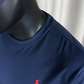 Ralph Lauren T-shirt Navy Red Pony Embroidered Cotton Crewneck Tee