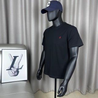 Ralph Lauren T-shirt Black Pony Embroidered Cotton Crewneck Tee
