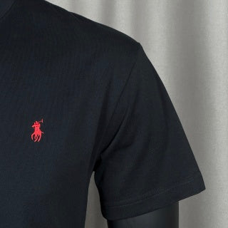 Ralph Lauren T-shirt Black Pony Embroidered Cotton Crewneck Tee