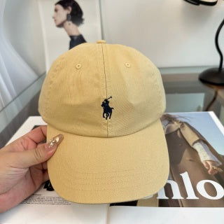 Ralph Lauren Hat Soft Yellow Black Pony Baseball Cap