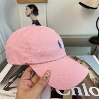 Ralph Lauren Hat Pink Blue Pony Classic Baseball Cap