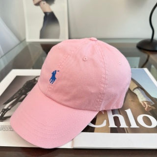 Ralph Lauren Hat Pink Blue Pony Classic Baseball Cap