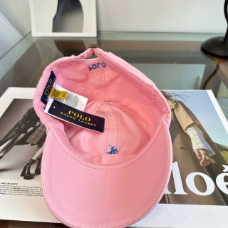 Ralph Lauren Hat Pink Blue Pony Classic Baseball Cap