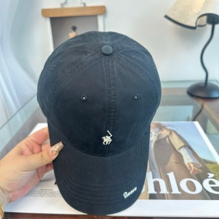 Ralph Lauren Hat Dark Navy Pony Script-Detail Baseball Cap