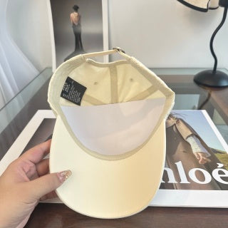 Ralph Lauren Hat Cream Pony Script-Brim Baseball Cap