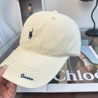 Ralph Lauren Hat Ivory Pony Script-Embroidered Baseball Cap