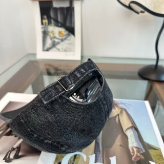 Ralph Lauren Hat Charcoal Washed-Look Pony Baseball Cap