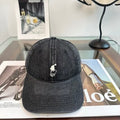 Ralph Lauren Hat Charcoal Washed-Look Pony Baseball Cap