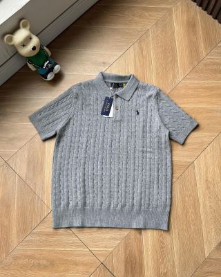 Ralph Lauren Cable-Knit Short Sleeve Polo Sweater
