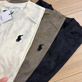 Ralph Lauren T-shirt Washed Texture Pony Embroidered Crewneck Tee