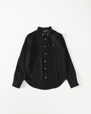 Ralph Lauren Shirt Washed Linen Classic Button Down Long Sleeve Shirt