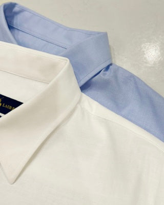 Ralph Lauren Shirt Contrast Embroidered Tencel Linen Blend Long Sleeve Shirt