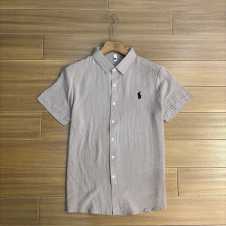 Ralph Lauren Shirt Solid Stretch Short Sleeve Button Shirt