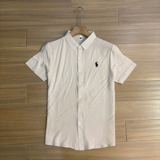 Ralph Lauren Shirt Solid Short Sleeve Embroidered Logo Shirt