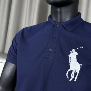 Ralph Lauren Polo Shirt Navy Big Pony 03 Patch Cotton Piqué Polo