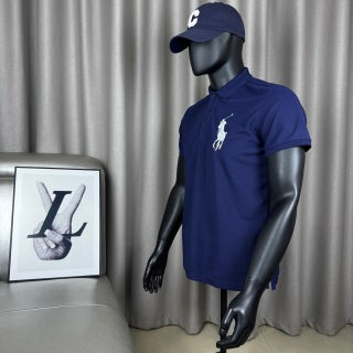 Ralph Lauren Polo Shirt Navy Big Pony 03 Patch Cotton Piqué Polo