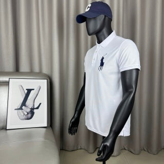 Ralph Lauren Polo Shirt White Big Pony 03 Patch Piqué Polo