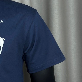 Ralph Lauren T-shirt Navy Big Pony Number Sleeve Cotton Crewneck Tee