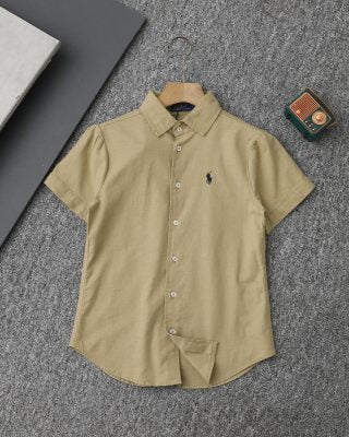 Ralph Lauren Shirt Linen Short Sleeve Button-Front Shirt
