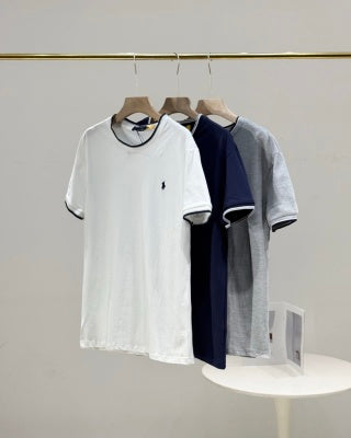 Ralph Lauren T-shirt Contrast Trim Heavyweight Cotton Crewneck Tee