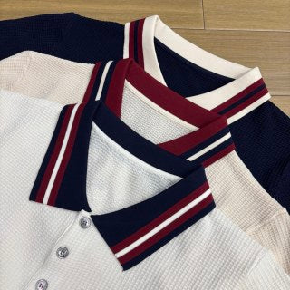 Ralph Lauren Polo Shirt Contrast Collar Knit Short Sleeve Polo