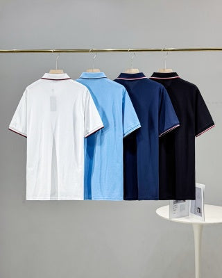 Ralph Lauren Tipped Collar Cotton Mesh Polo Shirt