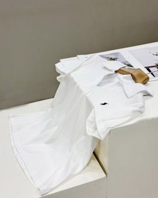 Ralph Lauren Polo Shirt Women's Cotton Ribbed Collar Polo